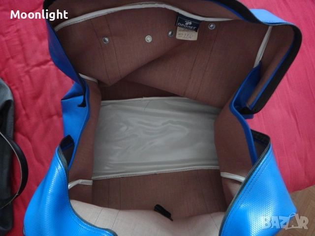 Антики - 2 големи ретро кожени сака / пътни чанти винтидж, снимка 8 - Сакове - 53232729