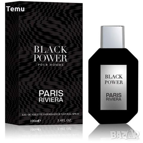 Paris Riviera Black Power 100ml EDT Men Black Code. Ароматни нотки: дървесно-ориенталски, свежи, инт, снимка 2 - Мъжки парфюми - 46436679