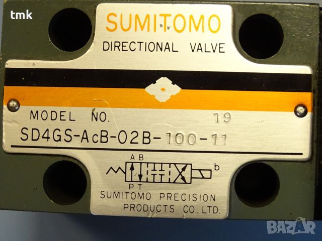 Хидравличен разпределител SUMITOMO SD4GS-AcB-02B-100-11 directional valve 100V, снимка 2 - Резервни части за машини - 45239648