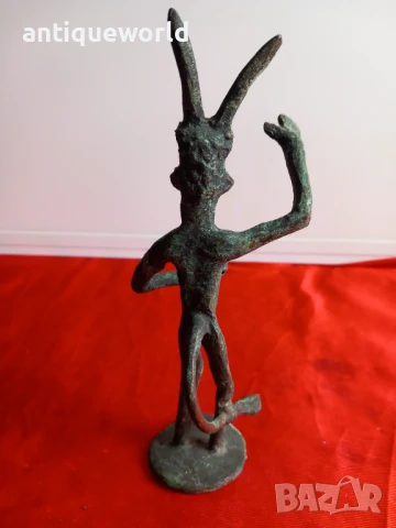Фавн , САТИР, Бронзова Пластика ,Фигура , Статуетка, снимка 4 - Антикварни и старинни предмети - 51212938
