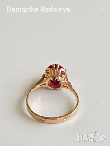 СССР златен пръстен 14 карата, снимка 8 - Пръстени - 49847763