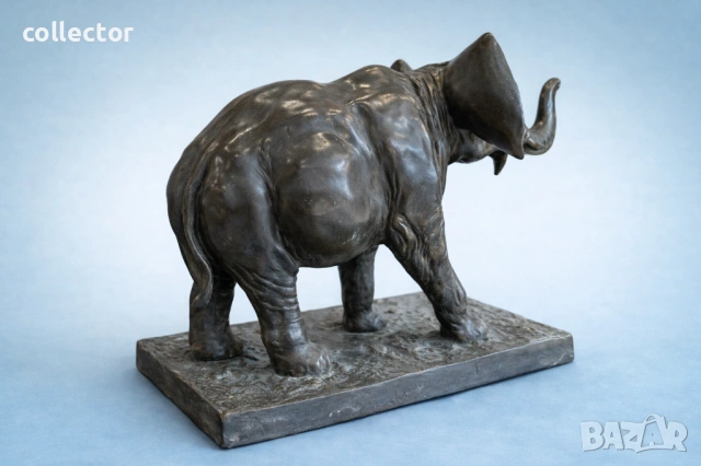 Внушителна бронзова скулптура на СЛОН. №7909, снимка 5 - Колекции - 53677343