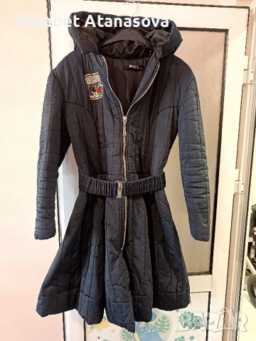 Дълго зимно яке с качулка 