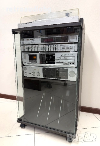 🔈Винтидж аудио сет AKAI - усилвател, дек, тунер, еквалайзер, грамофон и шкаф🔈