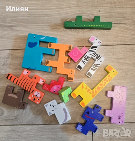 Дървена кула от животни, снимка 2 - Образователни игри - 53754096