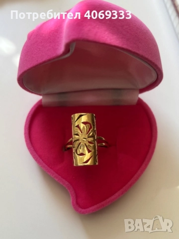 Нов златен пръстен от едно време 14к 3.73гр, снимка 2 - Пръстени - 51735324