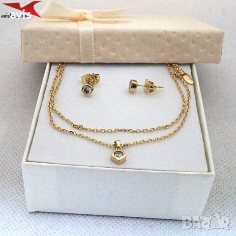 Комплект с 14К златно покритие 264183