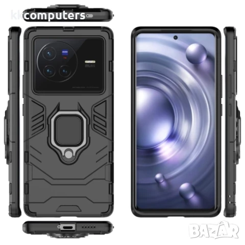 vivo X80 5G Удароустойчив Ring Holder Калъф и Протектор, снимка 2 - Калъфи, кейсове - 50741591