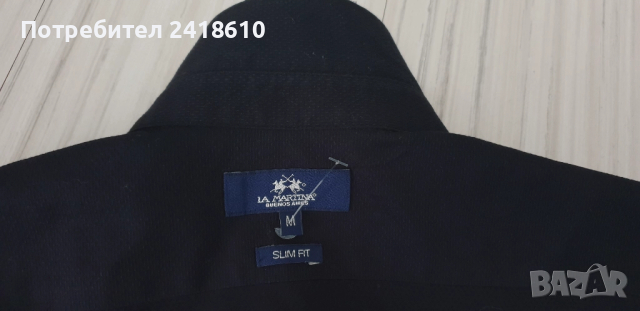 La Martina Cotton Slim Fit  Mens Size M  ОРИГИНАЛ! Мъжка  Риза!, снимка 3 - Ризи - 52143204