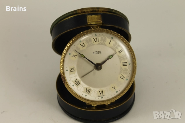 Рядък Немски Туристически Будилник EMES 1960's, снимка 2 - Антикварни и старинни предмети - 51822020