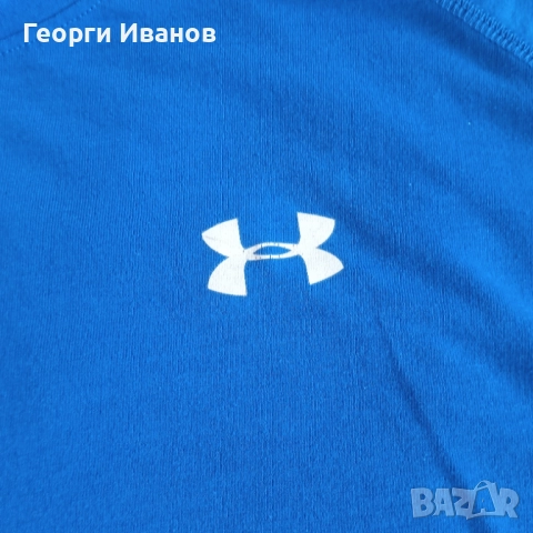 UNDER ARMOUR L КАТО НОВА оригинална тениска UA фланелка T-shirt jersey, снимка 3 - Спортни дрехи, екипи - 52298381