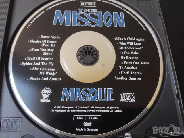 Rock, Alternative Rock - The Mission ‎– Masque - оригинален диск музика, снимка 2 - CD дискове - 47781160