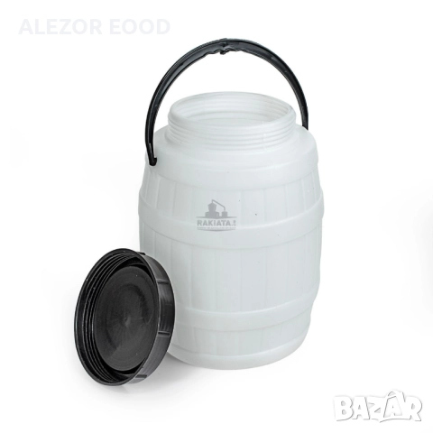 Бидон 12 литра с дръжка, бял с форма на буренце, снимка 2 - Бидони, бурета и бъчви - 52006290