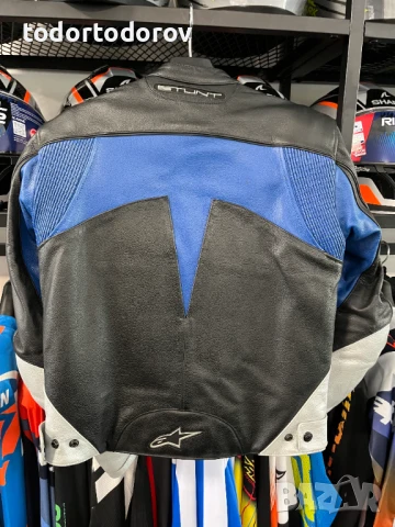 Кожено мото яке за мотор ALPINESTARS SX-1,48 S/M,всички протектори, снимка 5 - Аксесоари и консумативи - 51132948