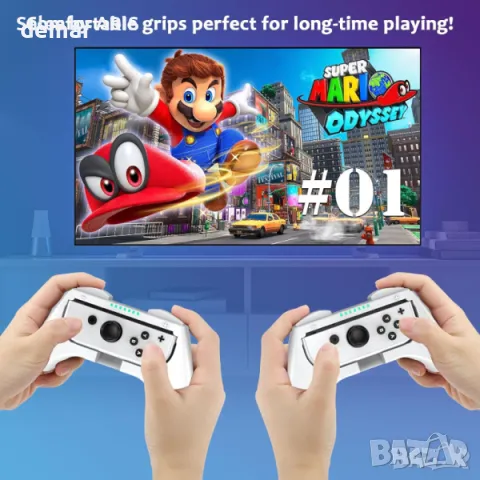 Аксесоари за Nintendo Switch/Switch OLED Joy Con,бял, снимка 7 - Аксесоари - 49844557