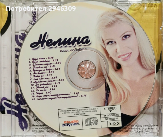 Нелина - Пазя любовта(2000), снимка 3 - CD дискове - 53981117