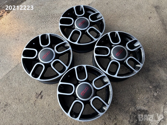 4 броя алуминиеви джанти за Fiat 500 15, снимка 6 - Гуми и джанти - 53131743