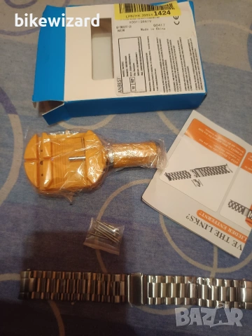 Верижка неръждаема стомана 22 ММ. за часовник+ машинка за стесняване НОВИ