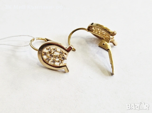 Златни обеци 2.22гр 05441-25, снимка 2 - Обеци - 52445008