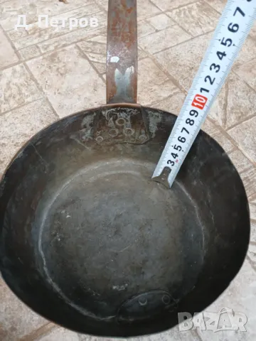 Стар меден тиган , снимка 6 - Антикварни и старинни предмети - 46012262