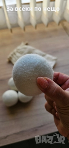 Комплект 6 топки от новозеландска вълна за пералня или сушилня, антистатичен ефект, за многократна у, снимка 2 - Сушилници - 51340498