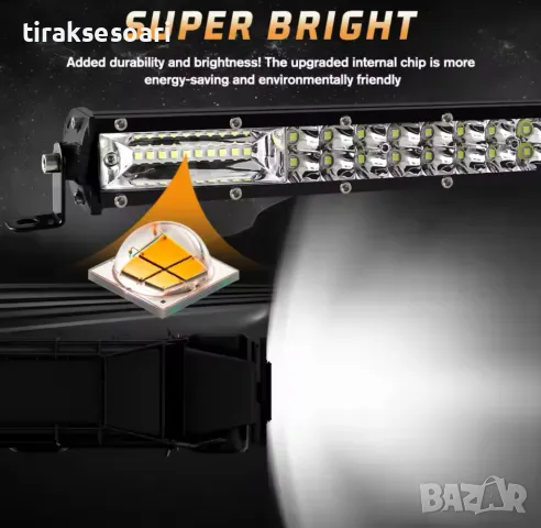 НОВ МОДЕЛ 84 cm 300W 12D ULTRASLIM LED BAR в комплект с окабеляване, снимка 6 - Аксесоари и консумативи - 49680670