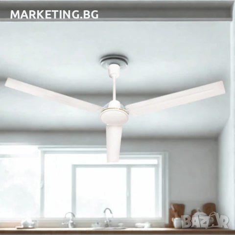 Метален таванен вентилатор Muhler MCD-54056 – 142 см (56"), 60W, с регулатор на стена