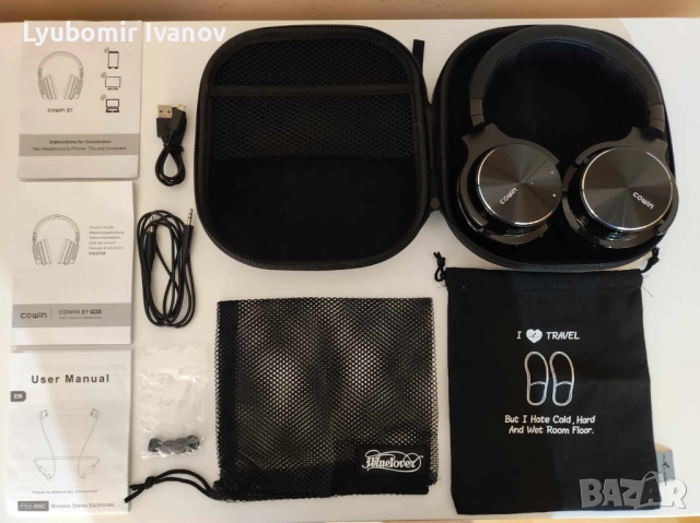Безжични Слушалки Cowin Е7 PRO, снимка 4 - Bluetooth слушалки - 52506446