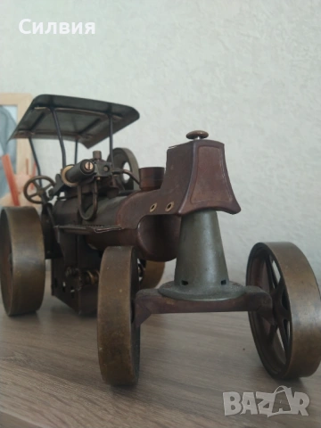 Ретро парен трактор , снимка 3 - Антикварни и старинни предмети - 53073825
