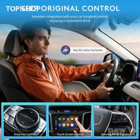 Безжичен адаптер GOQELK Carplay 2024, 2 в 1 Android Auto безжичен адаптер Carplay и Android Auto, снимка 2 - Аксесоари и консумативи - 49937587