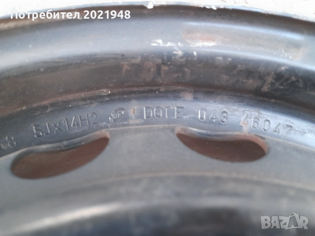 Продава джанти 14 цола,Опел,4 дупки, снимка 9 - Гуми и джанти - 53878664