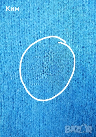 Equipment пуловер от алпака в наситено син цвят и маншетни ръкави, снимка 6 - Блузи с дълъг ръкав и пуловери - 53540479