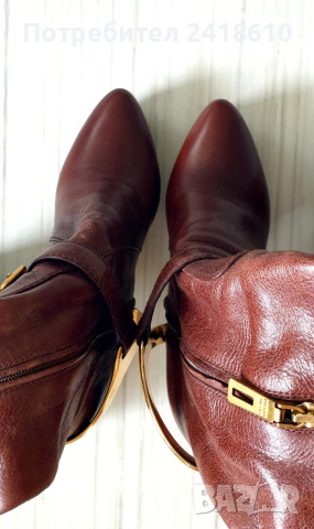 Prada Leather Boots Size 37/1/2 /24см. ОРИГИНАЛ! Дамски Кожени Ботуши!, снимка 17 - Дамски ботуши - 53293645