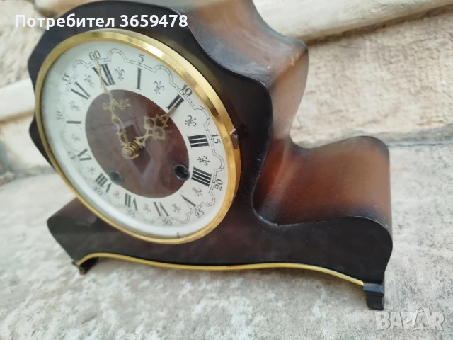 Стар каминен часовник, снимка 2 - Антикварни и старинни предмети - 51396980