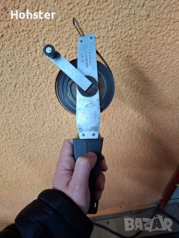 Българска геодезическа ролетка от соца, 10 м, 1972 г.