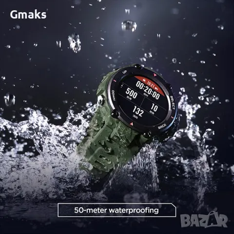 Smartwatch Xiaomi Amazfit T-REX - Khaki, снимка 4 - Смарт гривни - 49268531