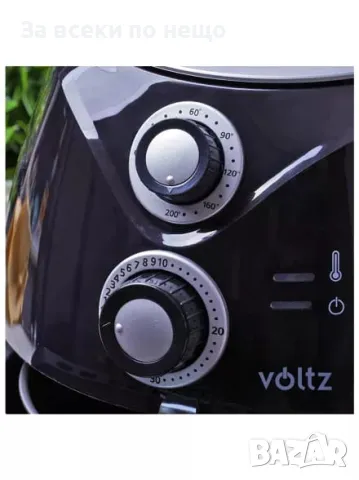 Фритюрник с горещ въздух Air Fryer Voltz/Rosberg V51980C, 1600W, 2.6 литра, 80°C~200°C, Код R212, снимка 2 - Фритюрници - 48494749