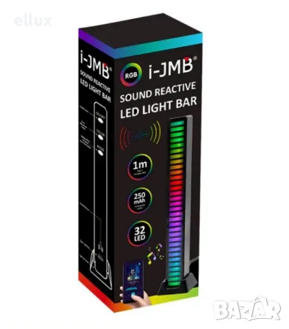 Геймърска лента 32 LED със звуково активиране 7 RGB цветови режима, снимка 4 - Друга електроника - 49631919