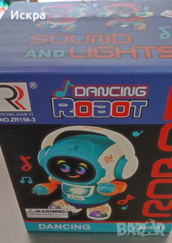 Танцуващ мини робот с лед светлини , снимка 2 - Музикални играчки - 39033256