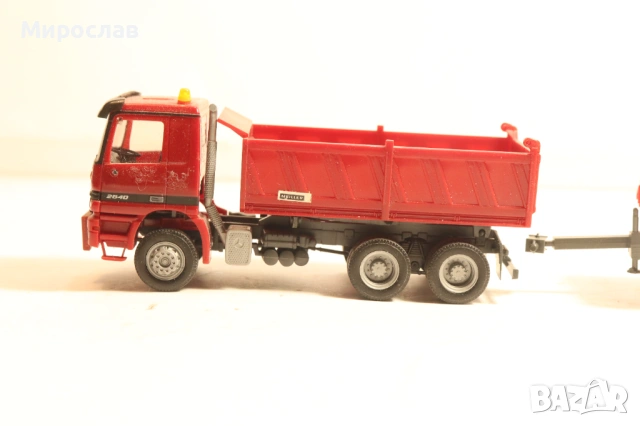 HERPA H0 1/87 MERCEDES ACTROS МОДЕЛ КАМИОН САМОСВАЛ, снимка 2 - Колекции - 53980522