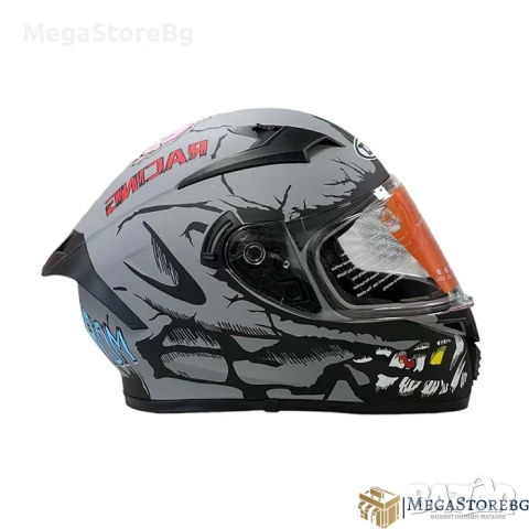 Каска за мотор 108 - размер S - Matt Grey 2, снимка 2 - Аксесоари и консумативи - 50576759