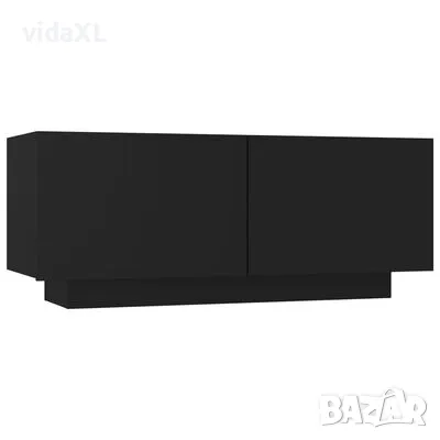 vidaXL ТB шкаф, черен, 100x35x40 см, инженерно дърво（SKU:804437, снимка 1