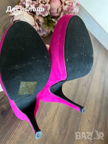 Секси цикламени обувки на ток, снимка 6 - Дамски обувки на ток - 45220694