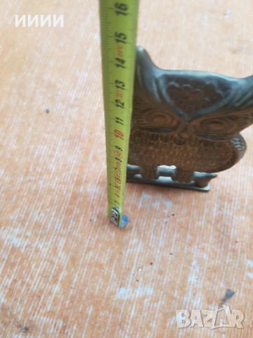 Бронзова пластика статуетка сова поставка, снимка 4 - Антикварни и старинни предмети - 53400945