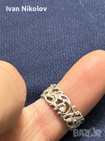 Сребърна халка ръчна изработка