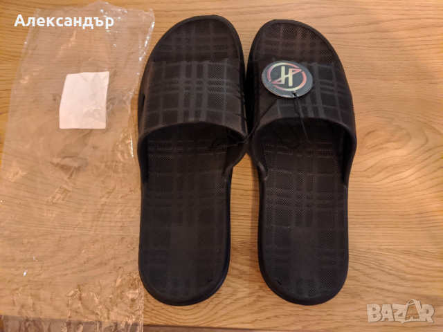 Джапанки/чехли за баня/басейн/плаж, черни, номер 45, нови, снимка 3 - Джапанки - 52415206