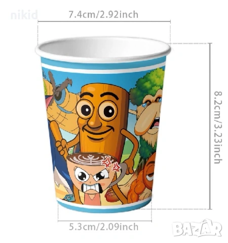 ITALIAN BRAINROT 10 бр картонени чаши парти рожден ден