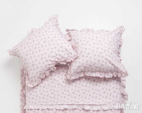 Комплект памучни калъфки с флорални мотиви, снимка 3 - Спално бельо - 53929469