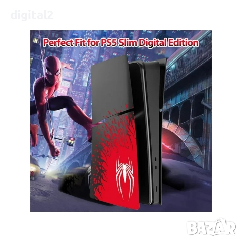 Панел  Spider Man PlayStation 5 Slim Digital Edition високо качество, снимка 2 - PlayStation конзоли - 52708658