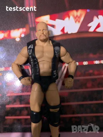 Екшън фигура WWE Stone Cold Steve Austin Ледения Стив Остин Mattel Elite figure играчка WWF WCW, снимка 4 - Други - 48438531